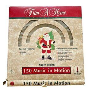 Vtg KMART 150MUSIC IN MOTION 21 Christmas Songs 8 Function Controller 150 Lights